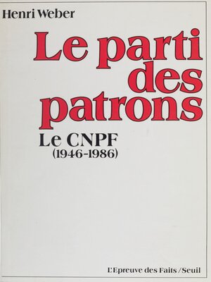 cover image of Le Parti des patrons